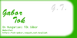 gabor tok business card
