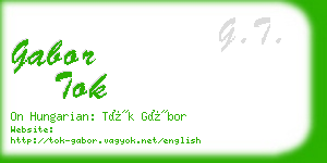 gabor tok business card